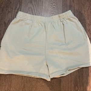 Brandy Melville John Galt Green Rosa Sweatshorts